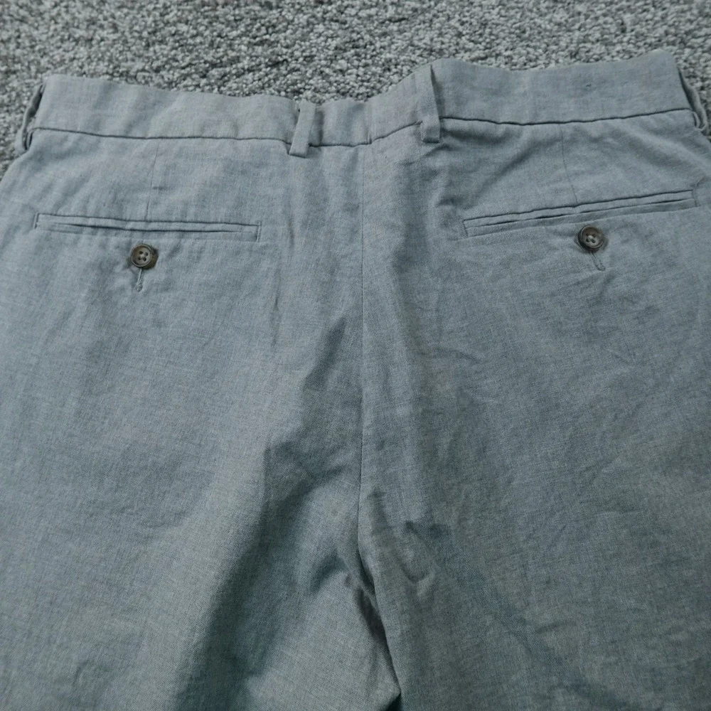 J Crew Pants Mens 33X26 Gray Bowery Slim Chino Trouser Flat Front Stretch Preppy
